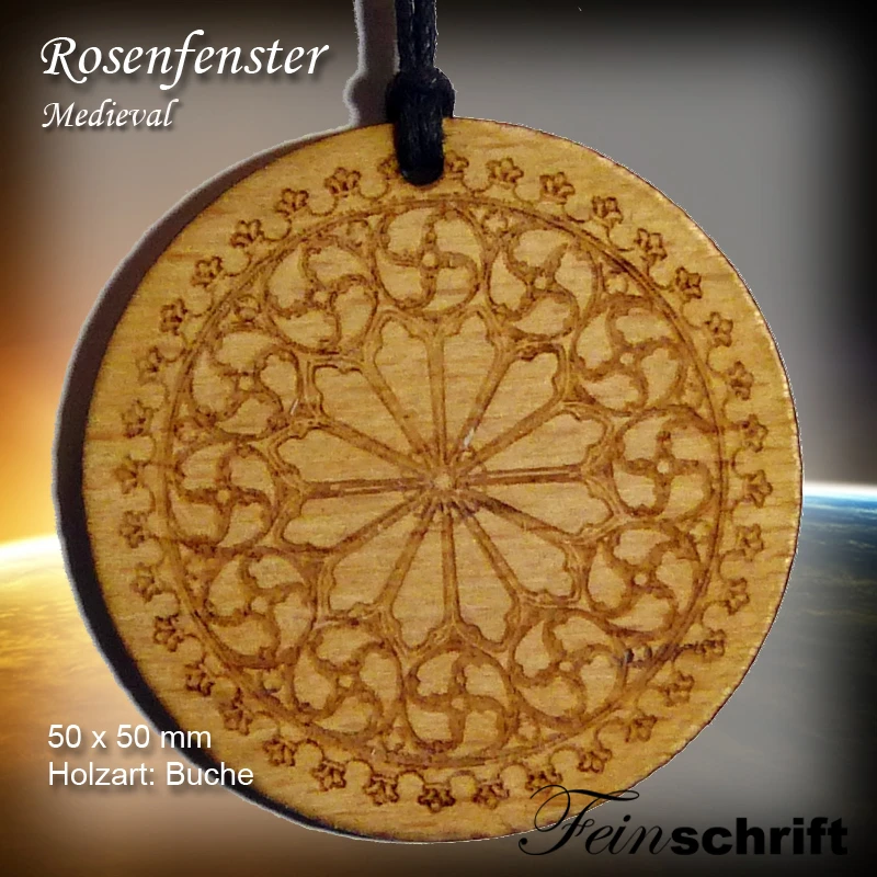 Anhänger "Rosenfenster"