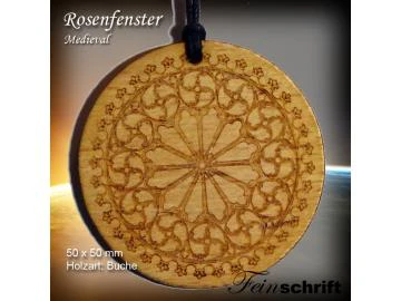 Anhänger "Rosenfenster"