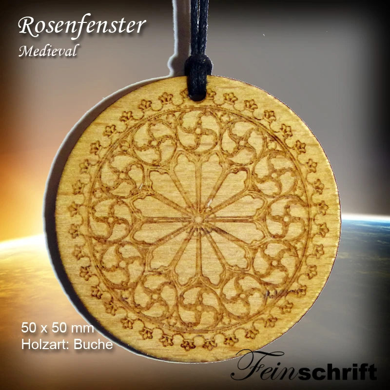 Anhänger "Rosenfenster"