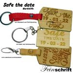 Schlüsselanhänger "Safe the date"