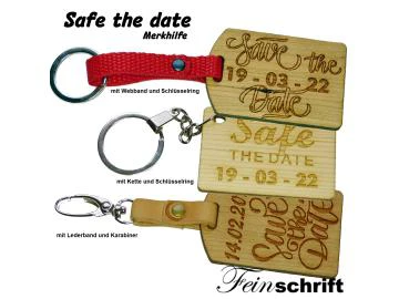 Schlüsselanhänger "Safe the date"