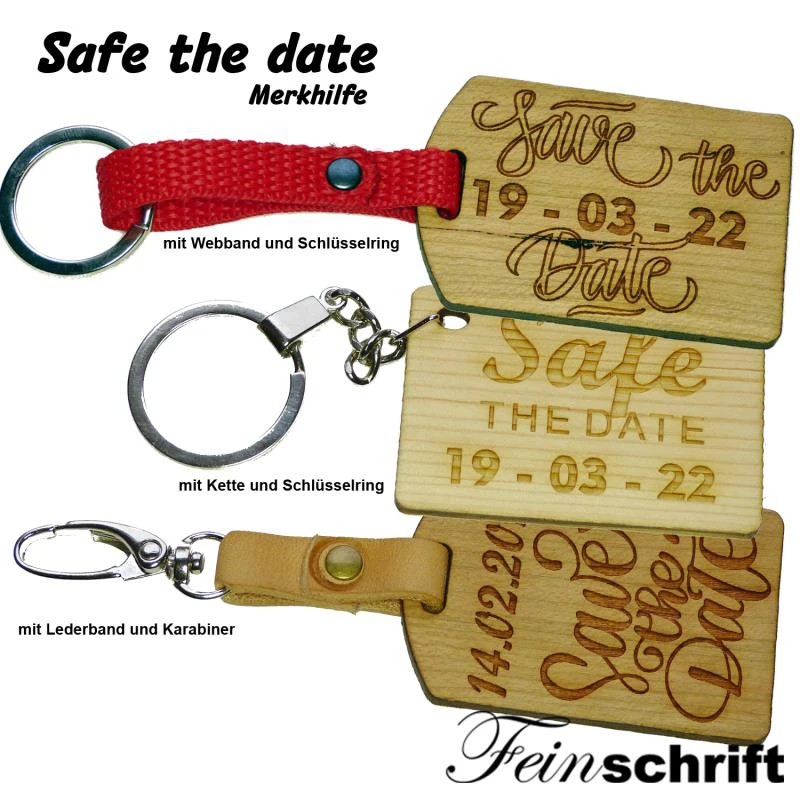 Schlüsselanhänger "Safe the date"