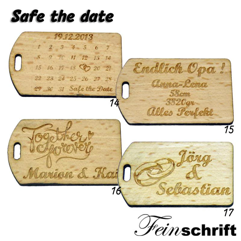 Schlüsselanhänger "Safe the date"