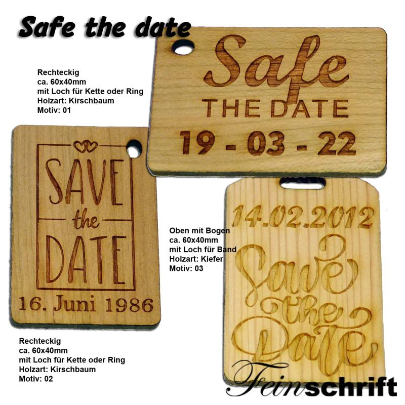 Schlüsselanhänger "Safe the date"