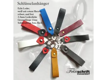 Schlüsselband Leder