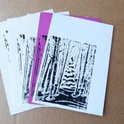 Linoprint Winterkarten