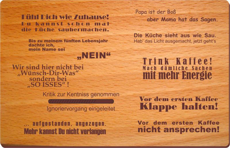Kluge Sprüche Brettchen