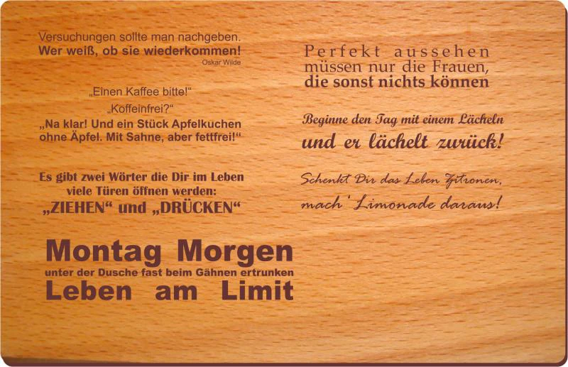 Kluge Sprüche Brettchen