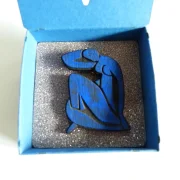 Brosche Blau