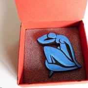 Brosche Blau