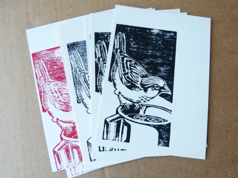 Linoprint Tiere