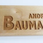 Namensschild Ahorn 115x50