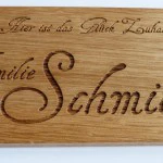 Namensschilder Eiche 150x75x7