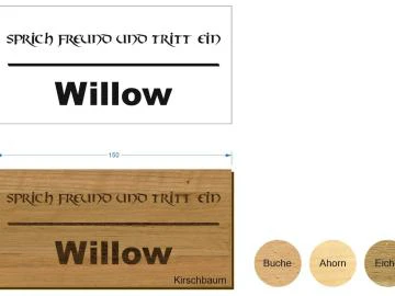 Türschild Freund 15x7,5