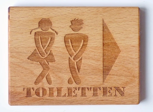 Türschilder "WC"